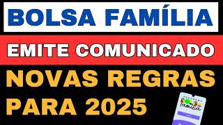BOLSA FAMÍLIA NOVAS REGRAS 2025, NÃO PERCA SEU BENEFÍCIO
