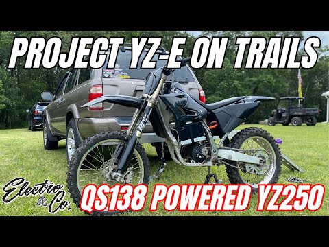 Project YZ-E First Trail Ride E&C EMX QS138 Powered Yamaha YZ250 Electric Dirt Bike
