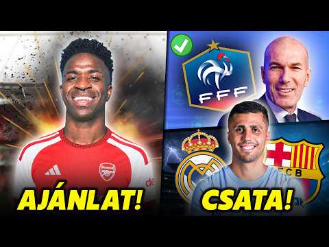 REAL-BARCA CSATA RODRIÉRT? Az Arsenal AJÁNLATOT TESZ Viníciuszért! Zidane VISSZATÉRT!