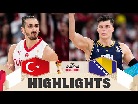 Türkiye 🇹🇷 v Bosnia and Herzegovina 🇧🇦 | Highlights | FIBA Basketball World Cup 2027 European Qualif
