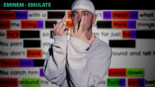 Eminem - Emulate | Rhyme Scheme Highlighted
