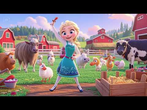 🐄 The Farm Animal Song | Elsa’s Magical Farmyard Adventure ❄️🎶