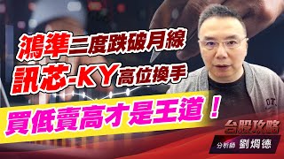 鴻準二度跌破月線，訊芯-KY高位換手，買低賣高才是王道！｜台股攻略｜劉烱德 (圖)