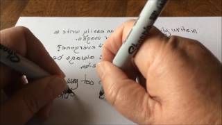 Ambidextrous, Simultaneous, Mirrored Hand Writing Demonstration