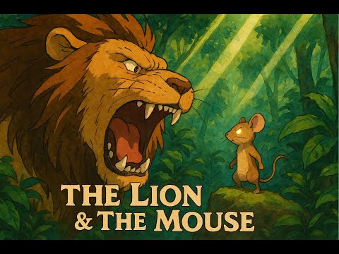 The Lion and the Mouse 🦁🐭 | Aesop’s Fable with a Moral | Kids story for bedtime, story time