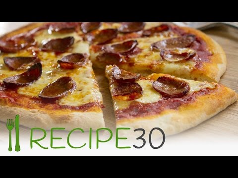 Fried pizza made from scratch with cheese garlic and rosemary By RECIPE30 com