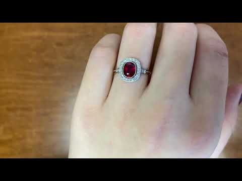 1.55 Carat Ruby Ring - Aster Ring - Hand Video