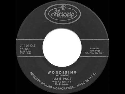 1957 HITS ARCHIVE: Wondering - Patti Page