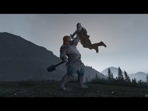 THOR vs KRATOS Battle  ⚔⚒⚔  GTA 5 Thor V2 script mod
