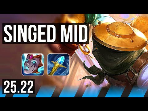 SINGED vs SYLAS (MID) | 11/0/3, Legendary | KR Diamond | 25.22