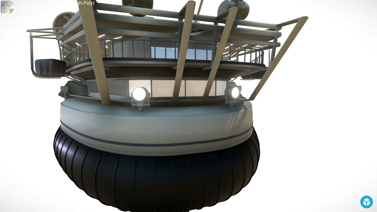 Big Hovercraft - design (High-Poly) - Perspective 2
