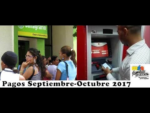 Mas Familias en Acción, Fecha de Pagos Septiembre-Octubre de 2017
