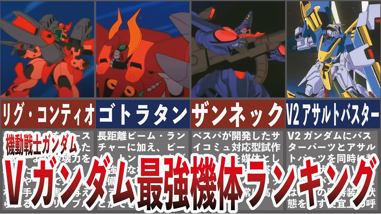 Vガンダム最強機体ランキング
