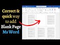 Insert Blank Page In Ms Word Quickly And Correctly 2022