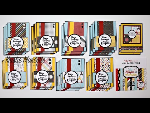 Echo Park's Magic and Wonder collection - One 6x6 paper pad into 34 cards