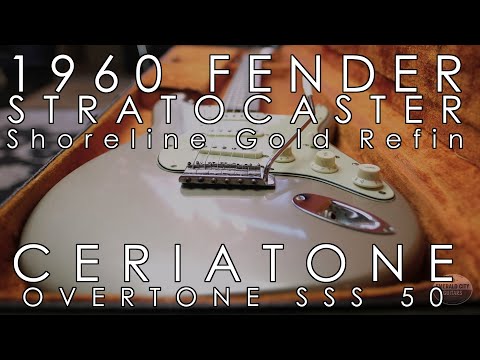 1960 Fender Stratocaster Shoreline Gold Refin and Ceriatone Overtone SSS 50