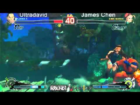 SSF4 AE: UltraDavid (Dan) vs James Chen (Cammy) - levelup (Round One Arcade)