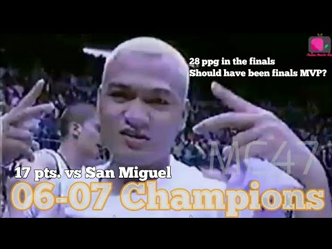 Mark Caguioa highlights 17 pts championship game vs SMB + emotional interview 2006