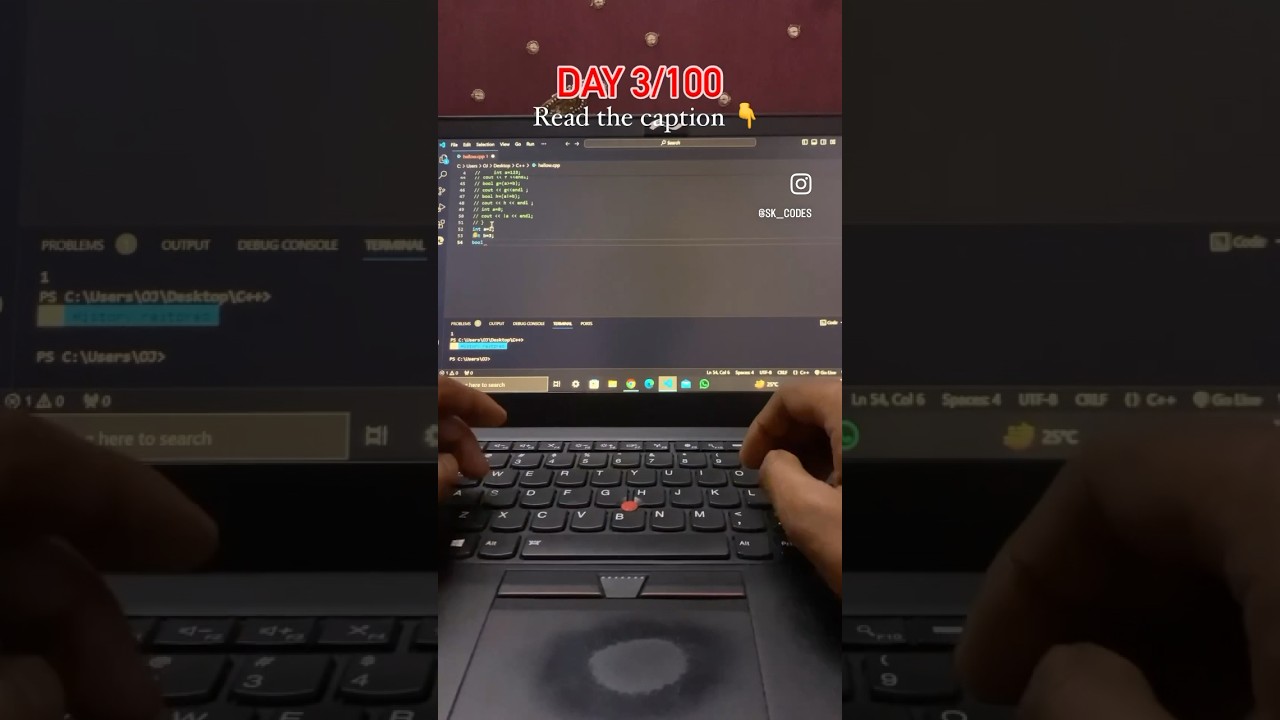 Day 3/100📍/ Today I learn Operaters in C++. #coding #100daysofcode #viral #code #programing