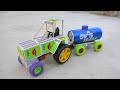How To Make A Matchbox Tractor With Trolley At Home Diy Matchbox Tractor Using DC Motor