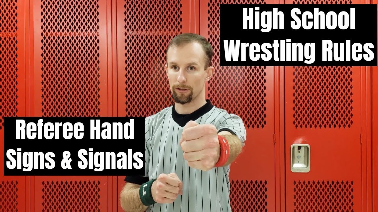 High School Wrestling rules #17: Referee Hand Signs &amp; Signals