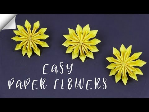 Beautiful paper flowers Easy paper crafts