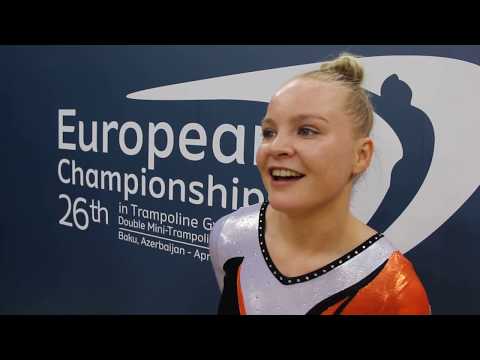 Romee Pol (NED) - 2018 Trampoline Europeans, interview after semi-final