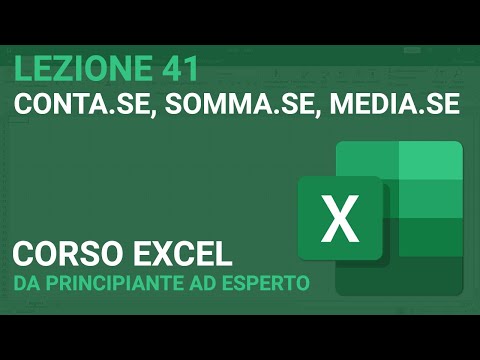 CountIF, SumIF, AverageIF Functions - EXCEL TUTORIAL ITALIAN 41