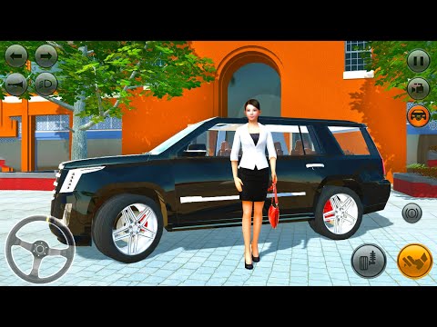 Cadillac Car Driving Simulation #2 - Blue Escalade SUV With Sirens - Android Gameplay