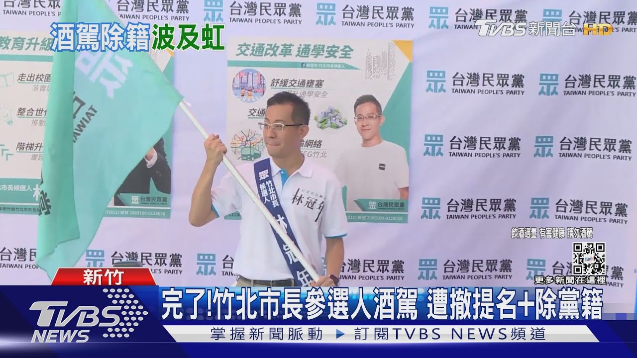 完了!竹北市長參選人酒駕 遭撤提名+除黨籍