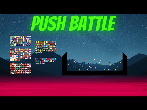 Continents Push-out Battle - Marble Knockout (last one survives)