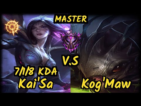 KAI'SA vs KOG'MAW - 7/1/8 KDA BOTTOM ADC GAMEPLAY - EUW Ranked MASTER