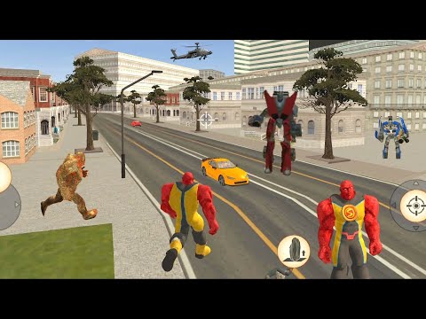 Stone Giant Rope Hero (Red Stone Man Appear in Stone City) Red Super Giant - Android Gameplay HD