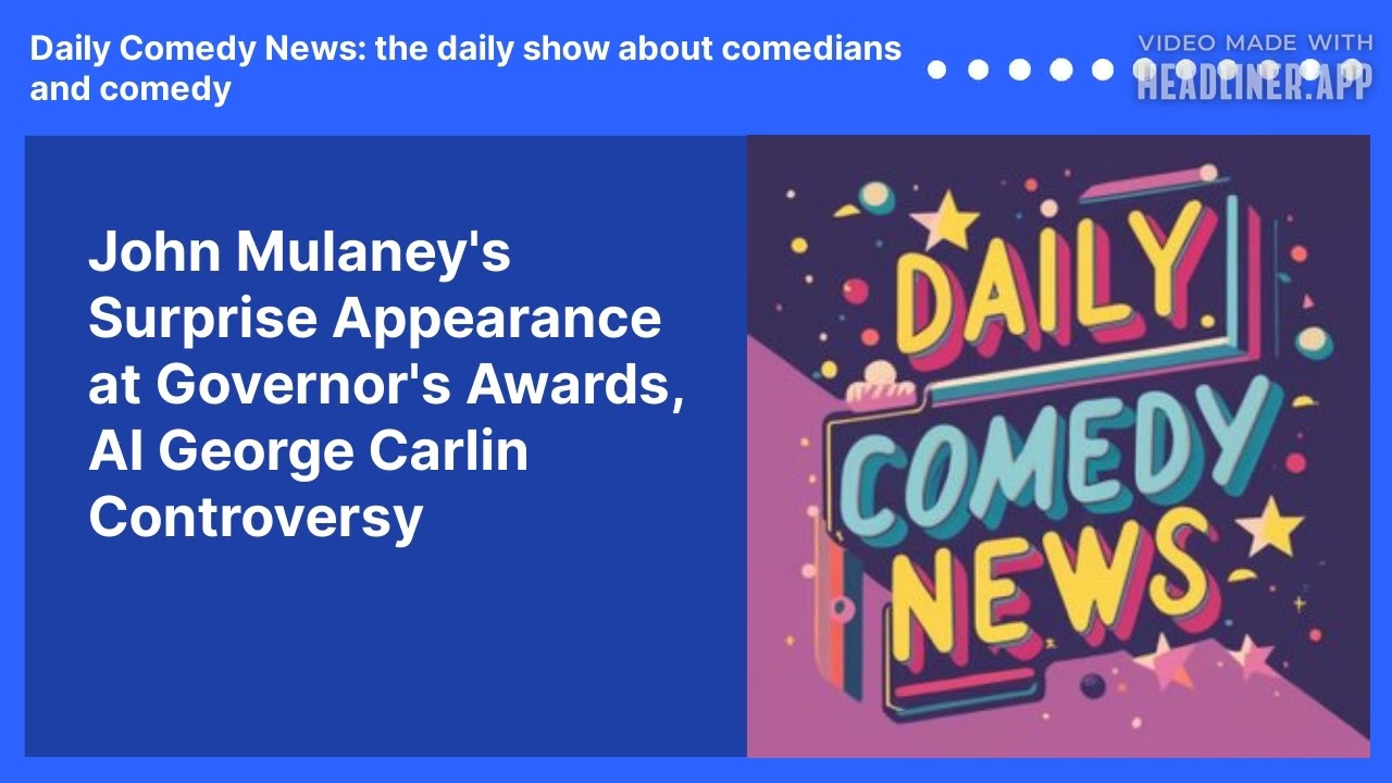 John Mulaney's Surprise Appearance at Governor's Awards, AI George Carlin Controversy
