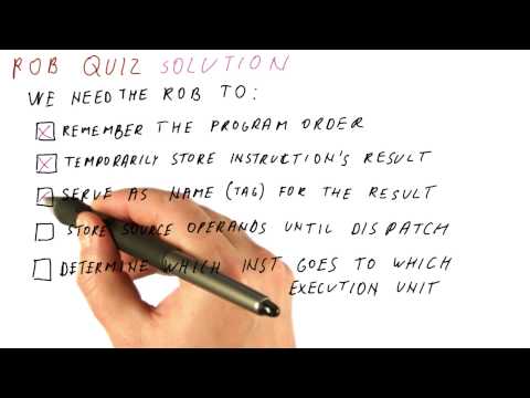 ROB Quiz Solution - Georgia Tech - HPCA: Part 3