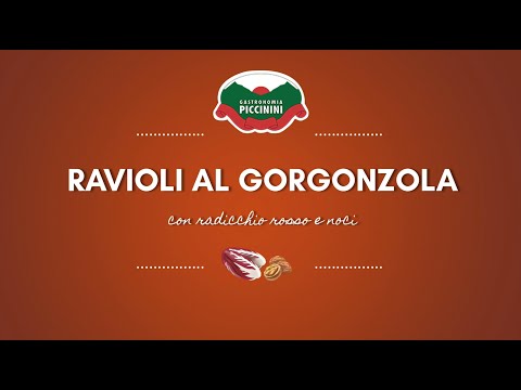 Ravioli gourmet al gorgonzola con radicchio rosso e noci