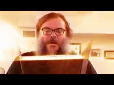 Jack Black opening book Gif Ig