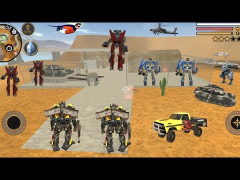 Vegas Crime Simulator (Dual Transformer Fight Huge Car Robot) 💪Transformer Capture Military Base