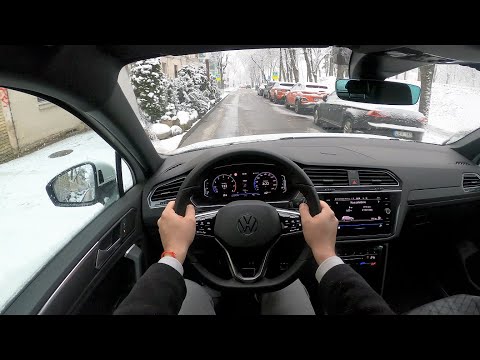 2021 VW Tiguan R-Line 150HP - POV Test Drive (Winter Time)