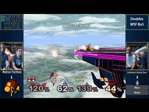 SWEET 27 - Coffeeblack + Damian Tyson vs Walrus + Techboy - SSBM Doubles WSF