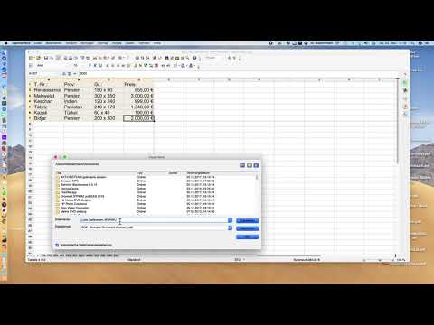 Auswahl in Open Office Tabelle als PDF speichern