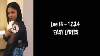 Lee Hi - 1.2.3.4 (EASY LYRICS)