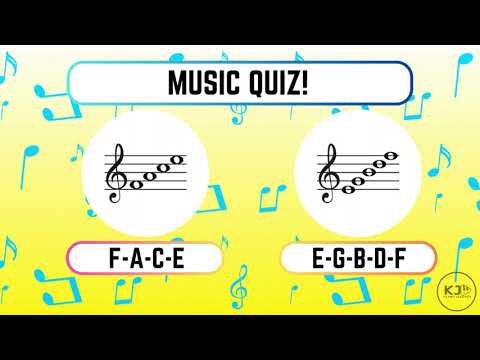 NAME THE NOTE (TREBLE CLEF) - MUSIC QUIZ FOR BEGINNERS
