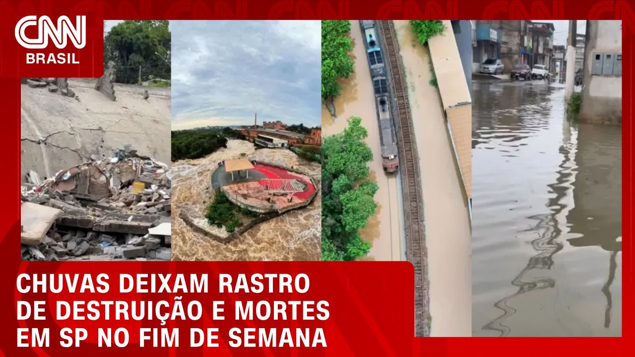 Veja os estragos deixados pelas chuvas em SP no fim de semana | LIVE CNN