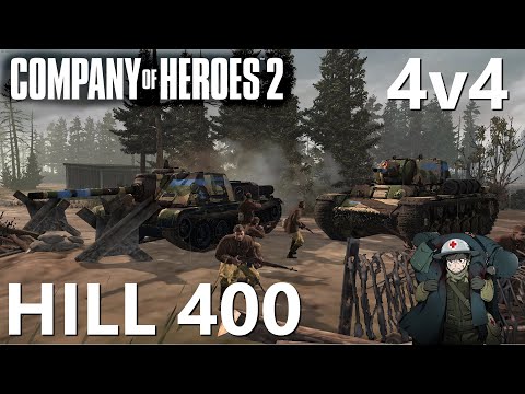 CoH2: 4v4 On Hill 400 - Soviets Terror Doctrine (Company of Heroes 2)