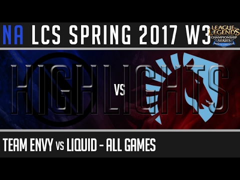 Team Envy vs Team Liquid Highlights all games NA LCS W3D1 Spring 2017 NV vs TL