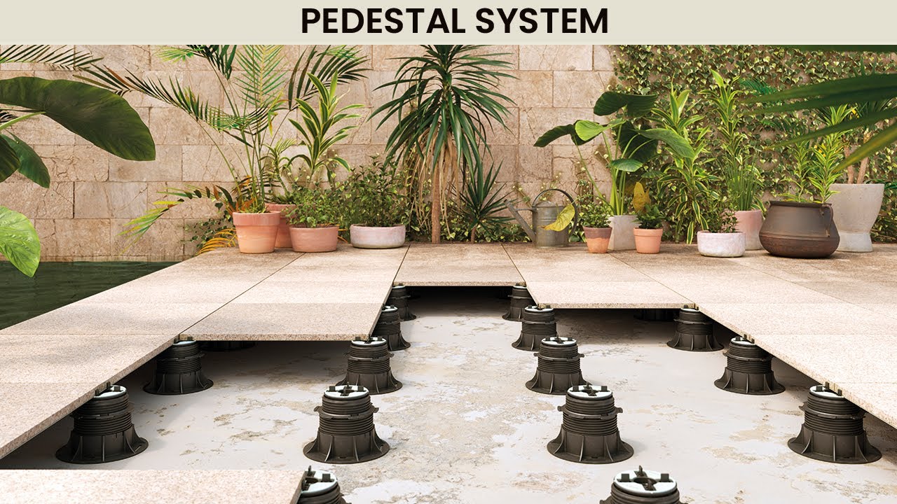 Pedestal System: Verlegung des Doppelbodens direkt auf Stelzlagern