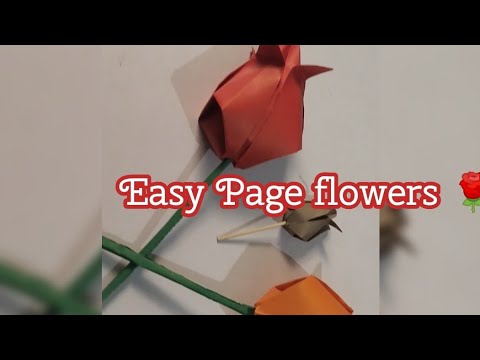 how to make cute flowers/page flowers/easy flowers/Hadiya Saman art and crafts/Subscribe ❤️