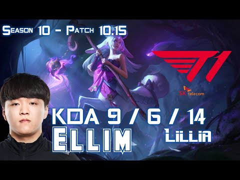 T1 Ellim LILLIA vs JARVAN IV Jungle - Patch 10.15 KR Ranked