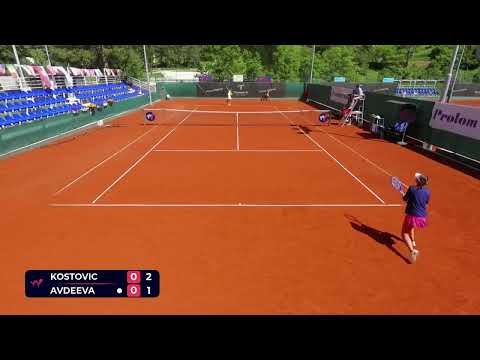 Teodora Kostovic [Q] (SRB) vs Julia Avdeeva [4] (RUS) // 6-4 4-2 RET // W75 Kursumlijska Banja // 1R